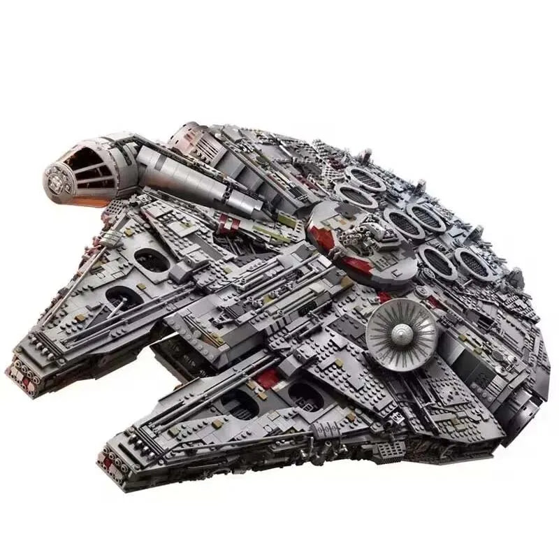 Millennium Falcon JV 7541pcs UCS Space War Plan Luxury Millennium Big Falcon Space Ship 75192 Spacecraft Building Blocks Toy Birthday Christmas Gifts