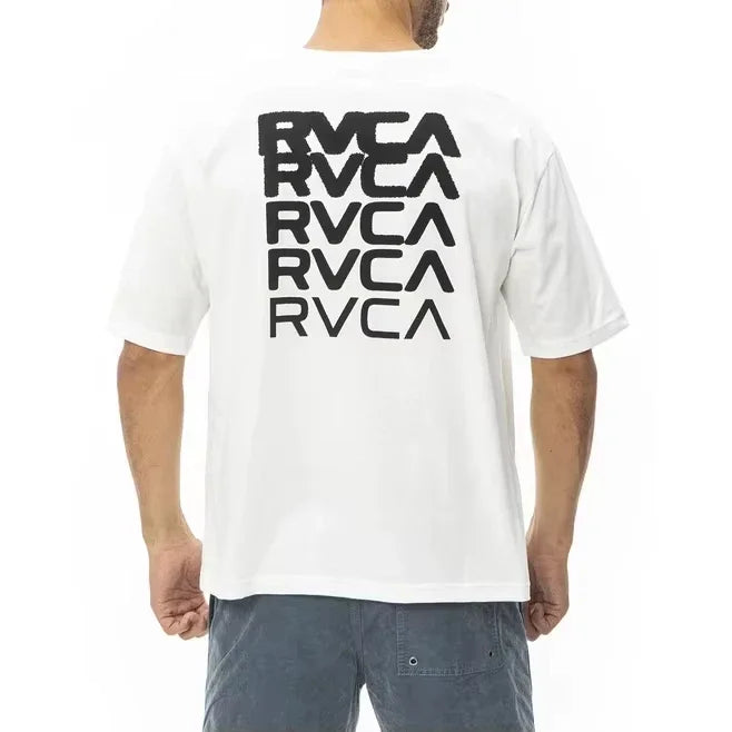 RVCA JV Summer New Dayline RVCA American Street Personalized Large Print Round Neck Quick Drying Short Sleeve T-shirt for Men