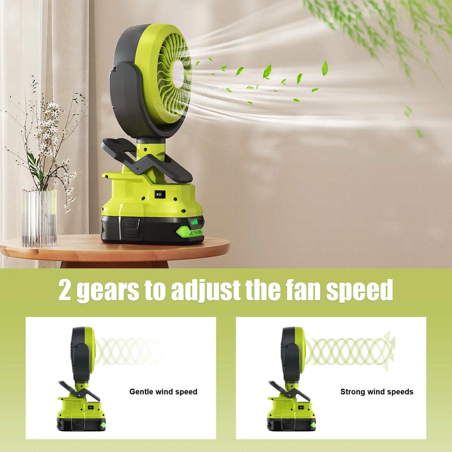 Cordless Fan with light for Ryobi One+