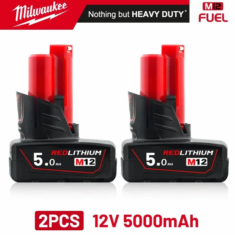 MILWAUKEE Original 12V 5.0AH rechargeable battery, M12 XC - 1pk, 2pk and 3pk