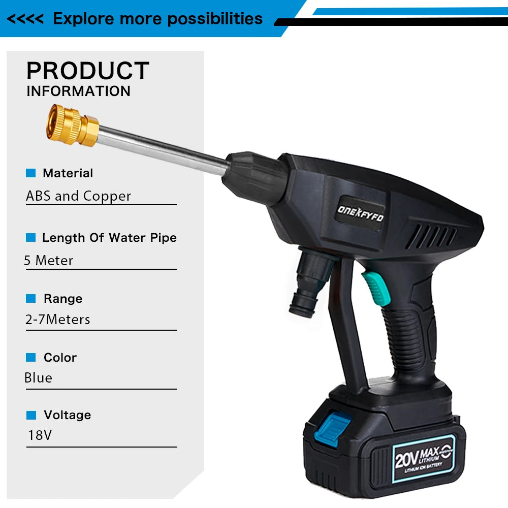 Makita Compatible 18V JV High Pressure Mini Washing Rechargeable Spray Water Gun Car Battery Washing Machine for Makita 18v Battery