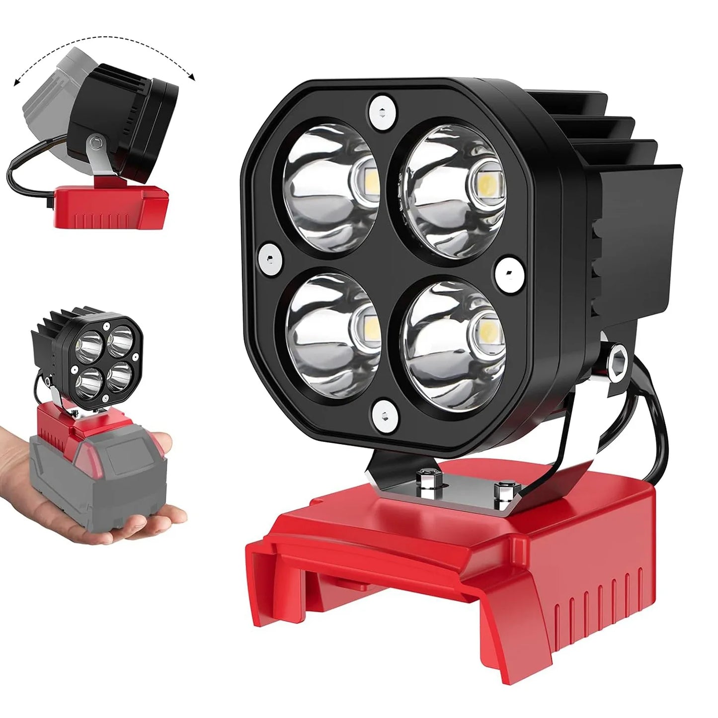 LED Work Light for Milwaukee M18 18V Battery- 40W 6000LM.