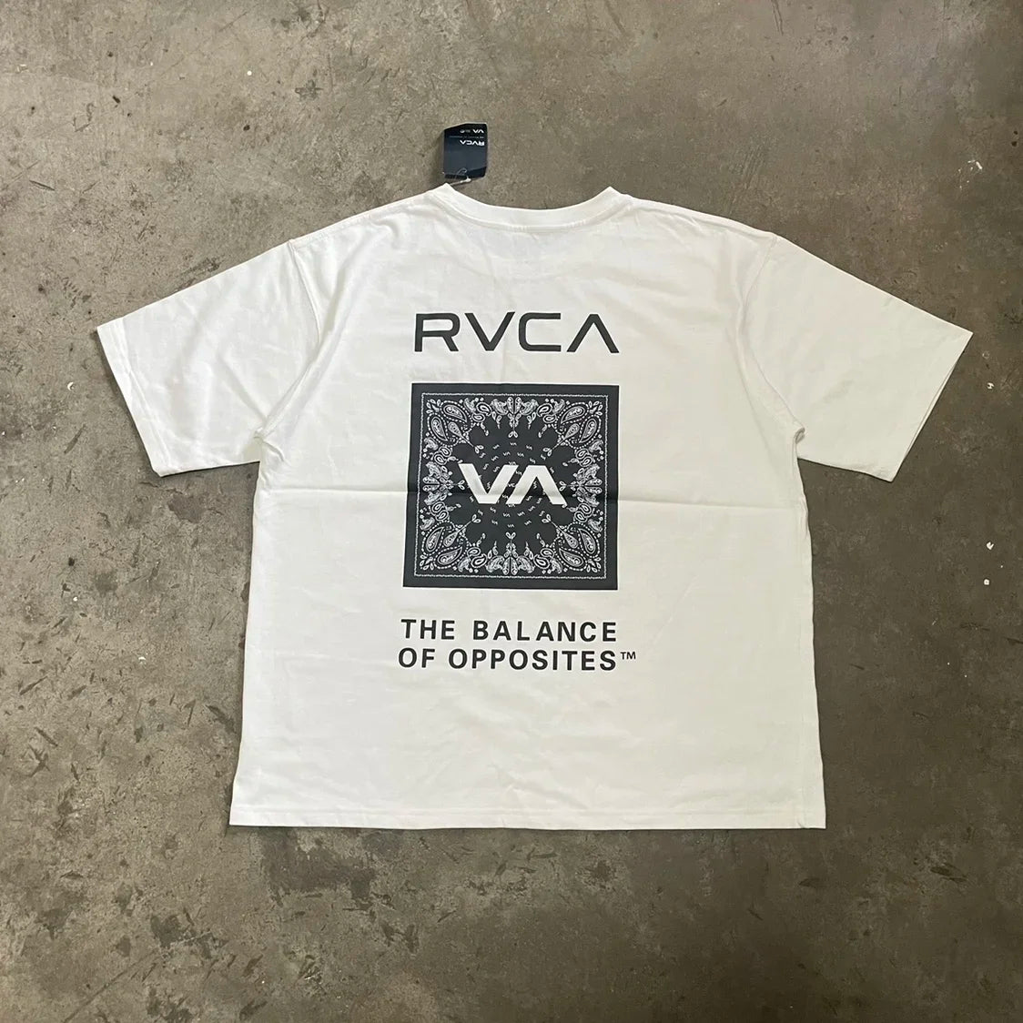 RVCA JV Summer New Dayline RVCA American Street Personalized Large Print Round Neck Quick Drying Short Sleeve T-shirt for Men