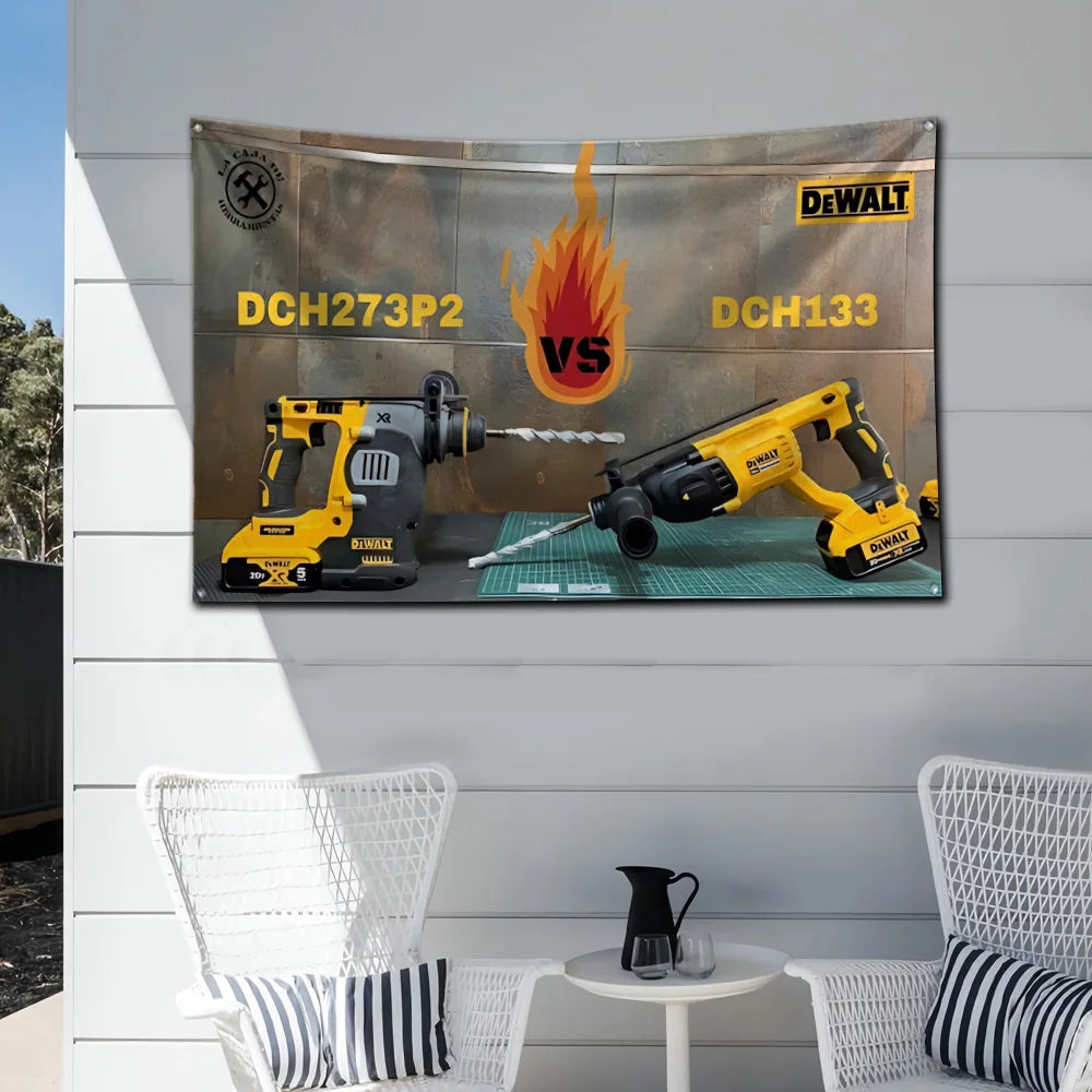 DeWalt Anmie Flag Polyester Digital Printing Banner for Garage Wall Art Out Door Decoration With