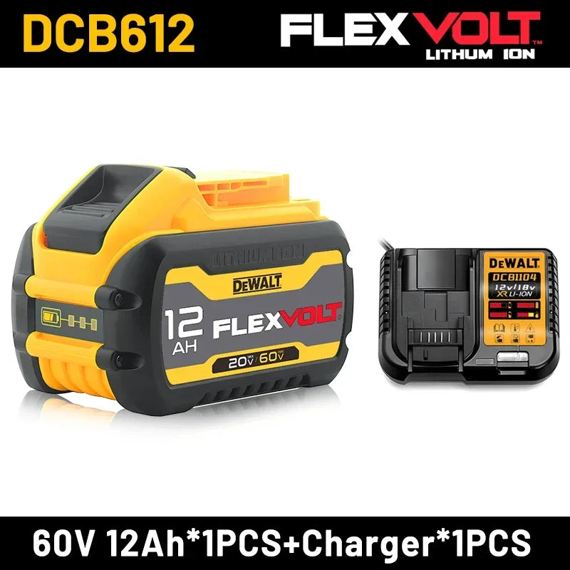 DeWalt original 12Ah 18V/20V-60V Flex Volt battery - 1Pk, 2Pk, 3Pk, 4Pk and Charger options