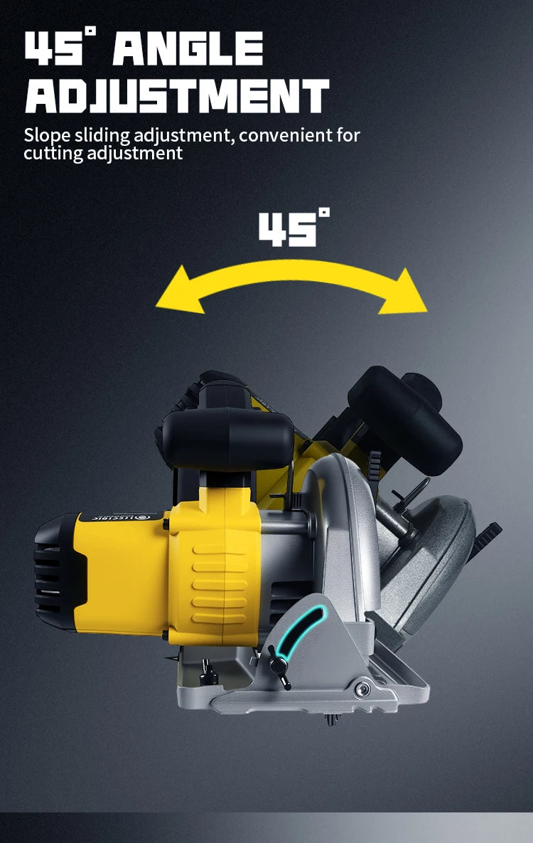 DeWalt compatible 6.5 Inch Mini Electric Circular Saw Right-Hand Saw Wood Cutter Portable Woodworking Chainsaw for Dewalt 20v Battery Pin