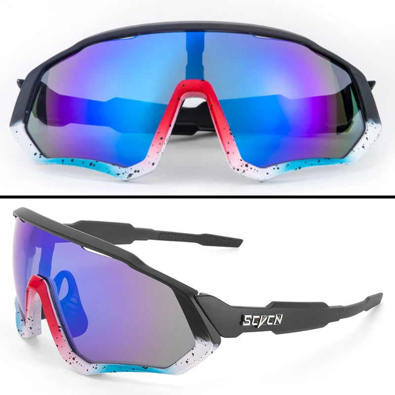 SCVCN JV UV400 Sport Cycling Glasses Road Sunglasses Bicycle Eyewear Mountain Bike MTB Cycl Goggles running glasses