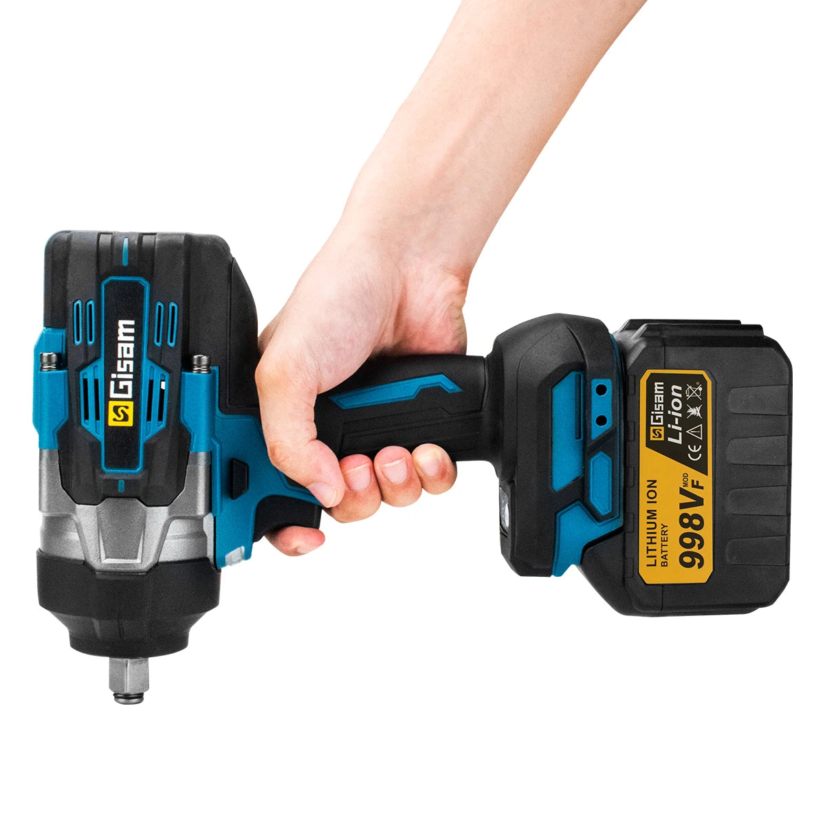 Makita 18V compatible Gisam 2800N.M Torque Brushless Electric Impact Wrench 1/2 inch Screwdriver Cordless Wrench Power Tool For Makita 18V Battery Pin