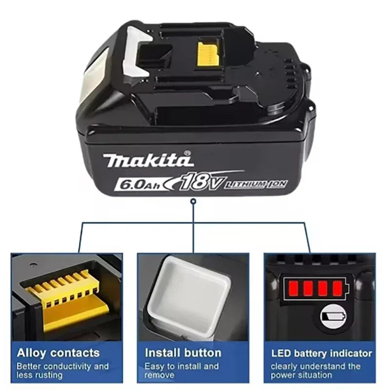 Makita 100% Original Makita 18V 6.0Ah BL1860 battery in packaging