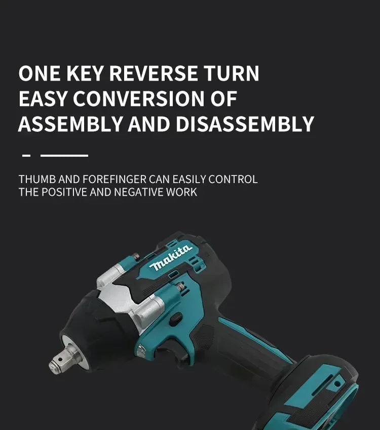 Makita 18V DTW700 Brushless Electric Wrench High Torque 18V Cordless Drill Screwdriver Rechargeable Electric Tools Torque Wrench