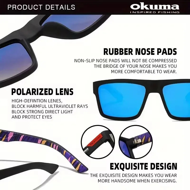 Okuma JV - Unisex UV400 Polarized Glasses, suitable for outdoor sports such as driving, fishing, cycling, hiking, etc