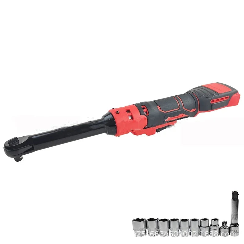 DeWalt Makita Milwaukee Compatible 18V 20V Max JV 3/8" Extended Cordless Ratchet Wrench , Electric Power Ratchet with LED Light For Makita/Dewalt/Milwaukee 18V Li-ion Battery