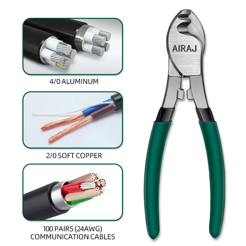 AIRAJ 165mm Cable Cutters – Compact Power for Clean Precision