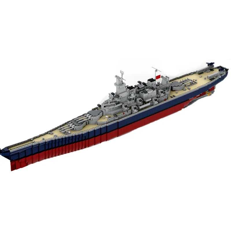 Iowa JV 5846PCS WW2 Military MOC1:200 scale USS Iowa battleship Model DIY creative ideas warship Child Toy Assembly Puzzle BirthdayGift