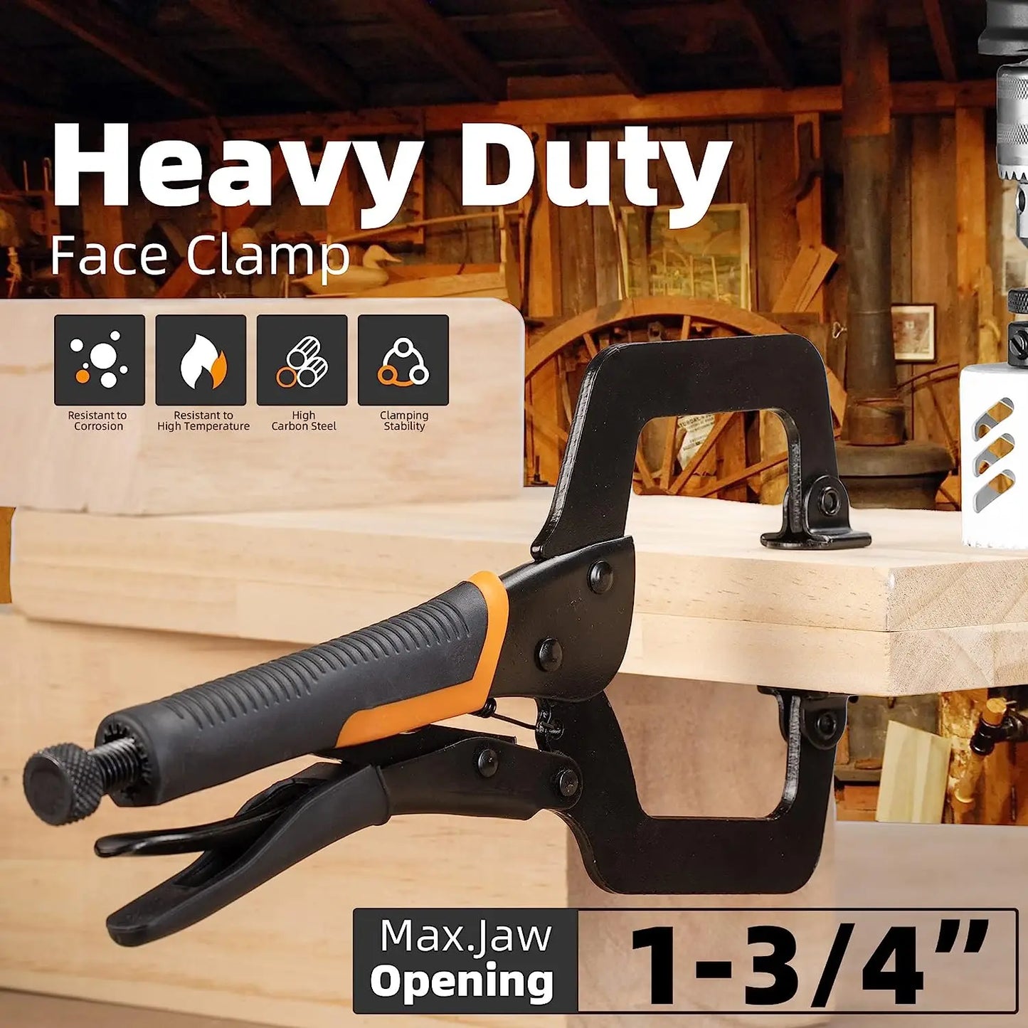 Tolesa AET1FC0601 Jig Face Clamp 3PK ā Flush Holding, Firm Grip