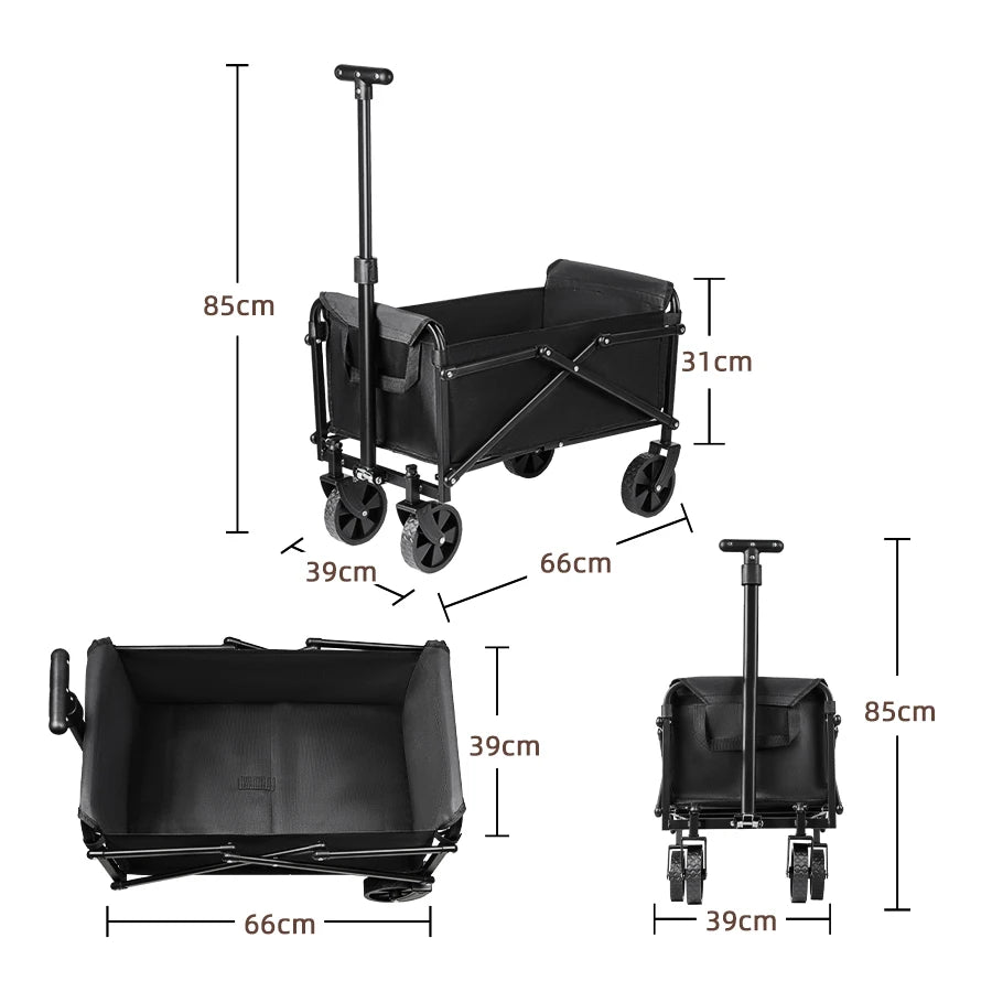 Trolley beach wagon JV Foldable Portable Picnic Outdoor Camping Cart Heavy Duty Folding Utility Cart Shopping Beach Collapsible Folding Utility Cart