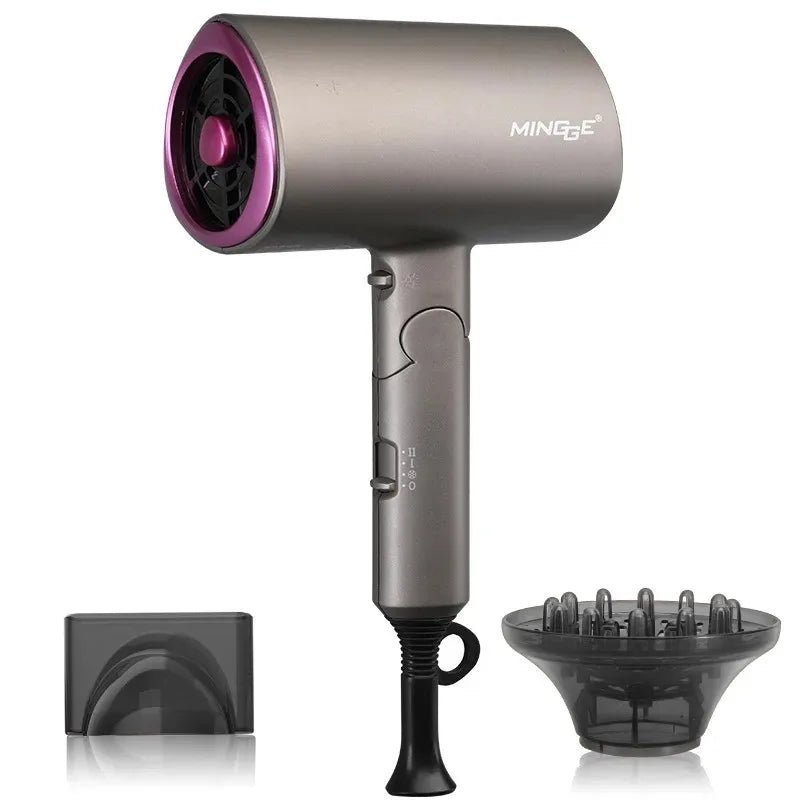 Hair Dryer 1800W Popular Foldable Hair Dryer Blue Light Negative Ion Super Silent