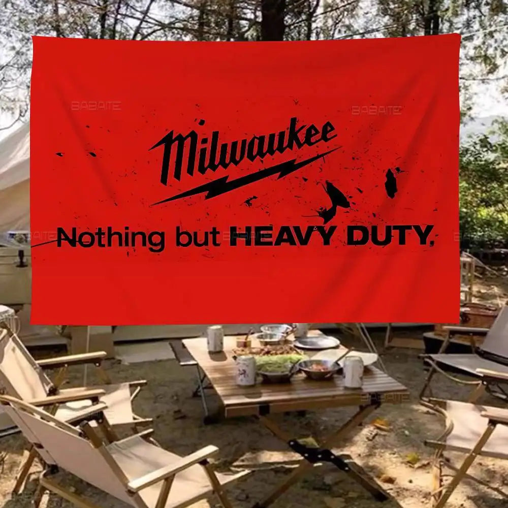 Milwaukee LOGO Anime Chart Flag For Living Room Home Dorm Decor Art Home Decor Banner