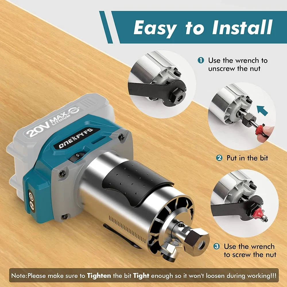 Makita Compatible 18V JV 5 Speeds Brushless Electric Hand Trimmer Cordless Wood Router Woodworking Engraving Slotting for Makita 18V Without Battery
