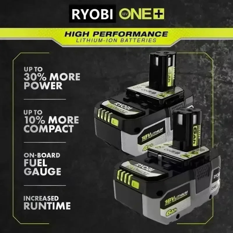 RYOBI ONE+18V 8.0Ah 6.0Ah and 4.0Ah high-performance lithium battery