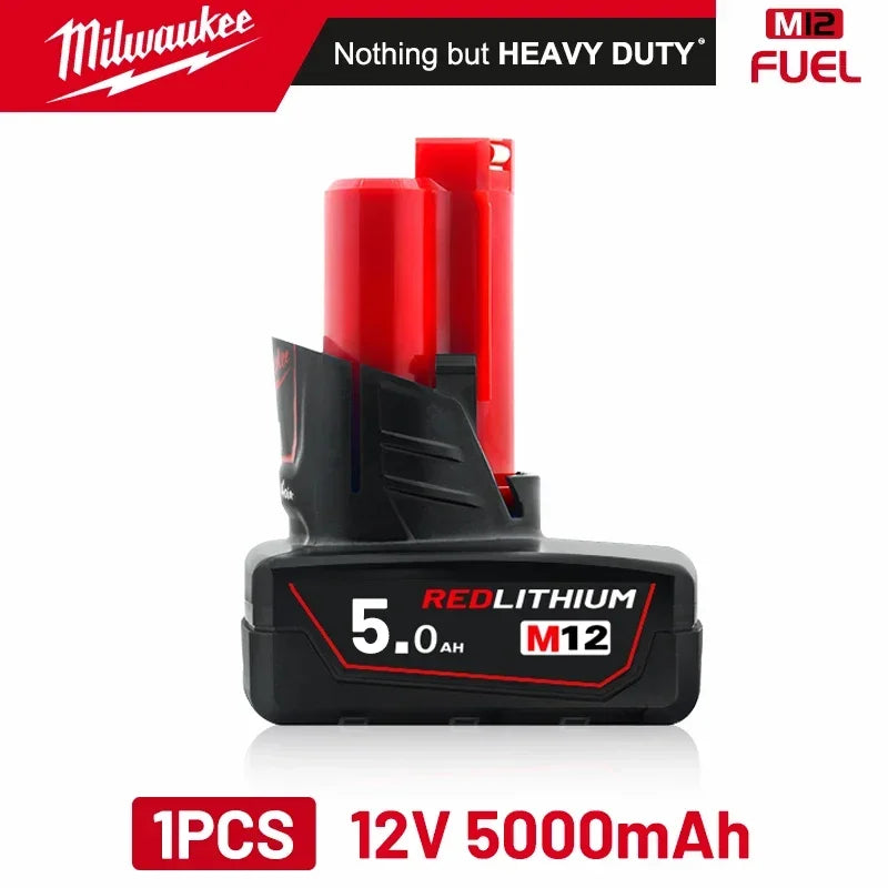 MILWAUKEE Original 12V 5.0AH rechargeable battery, M12 XC - 1pk, 2pk and 3pk