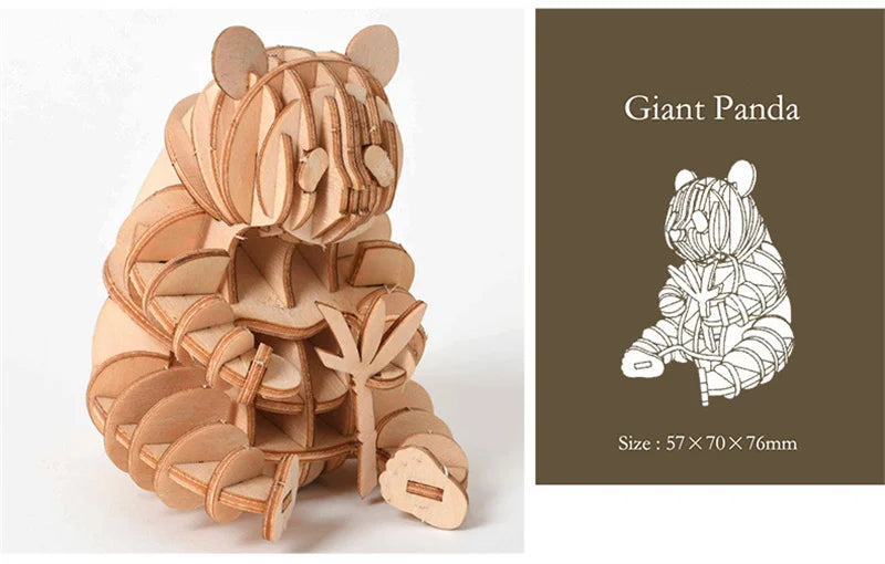 Model JV DIY 3D Wooden Puzzle Model Animal Montessori Toys for Children Crafts Dachshund Skeleton Assembly Gift Set for Kids Adults Teens