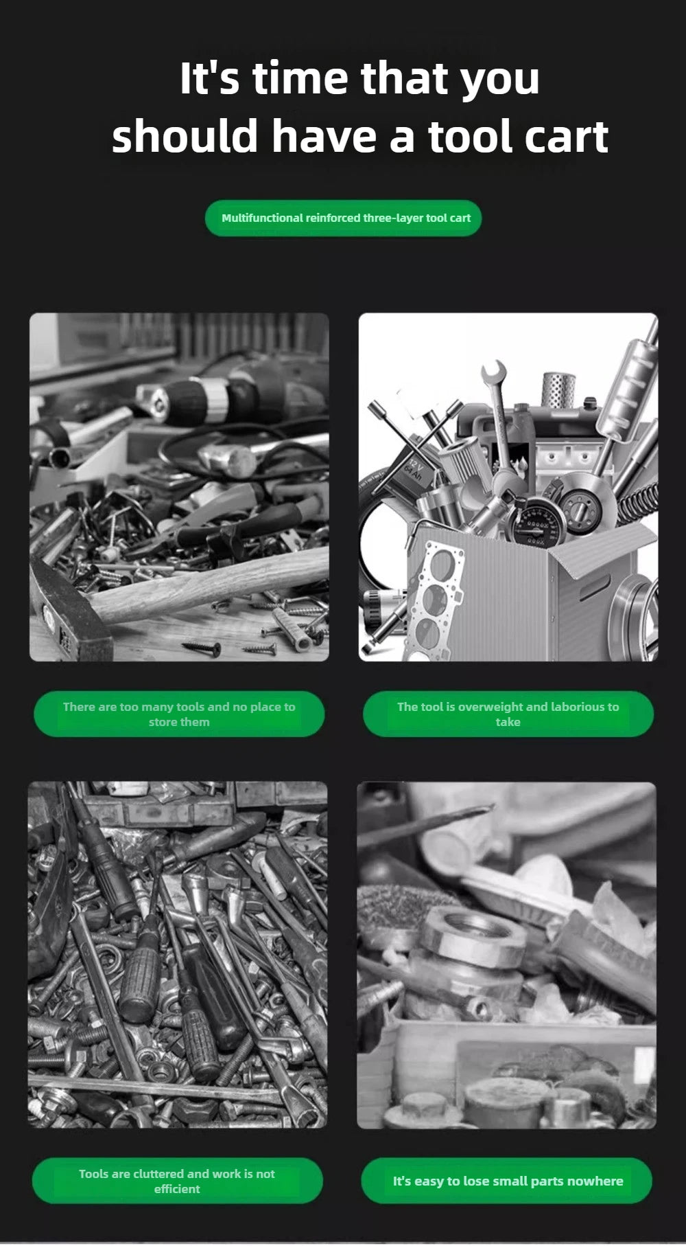 Trolley BaoLian Mechanical Workshop ToolsCart Tool Trolley With Brake Wheels Toolbox Cabinet Organizer Holder Garage Workbench Racks