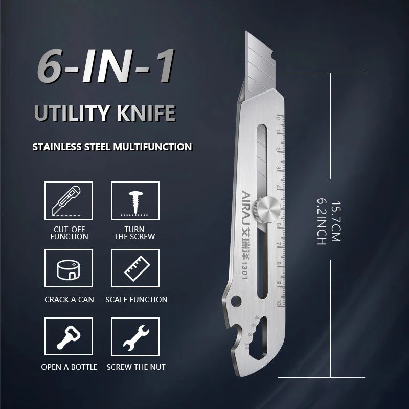 AIRAJ 6-in-1 Utility Knife ā One Tool, Endless Utility