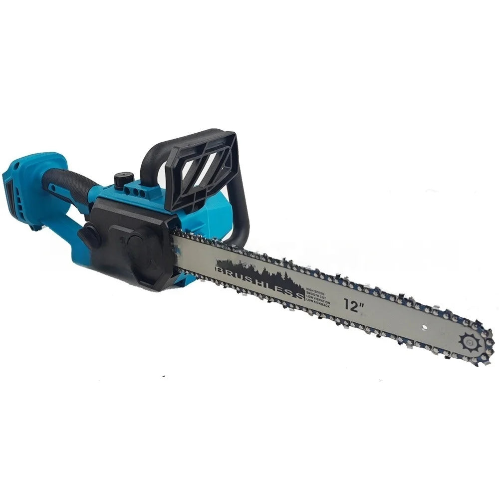 Makita Dewalt Milwaukee Compatible 18V battery 12-Inch Brushless Chainsaw Cordless Electric Chain Saw for Tree Trimming (No battery)