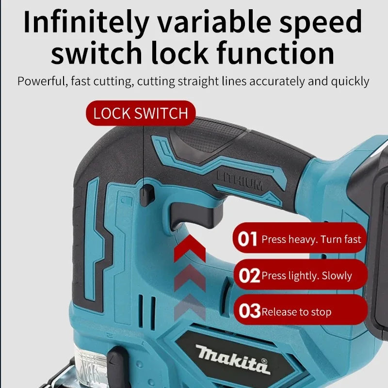 Makita 18V Brushless Jigsaw Electric Jig Cordless Barrel Handle Saw Blade Included No Battery Jigsaw Tool