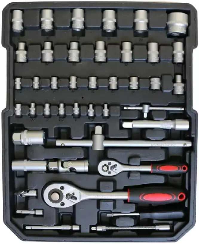 DIY TOOL KIT Household Repair Tool Set - Portable Hand Toolbox Trolly Case on Wheels, Professional Mechanics Kit With Multi-Functional Wr