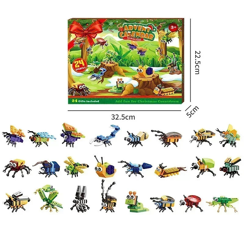 Christmas Advent Calendar JV Box DIY Christmas Tree Train Jesus set Kids 24Days Countdown Calendar New Year Party Christmas Gifts