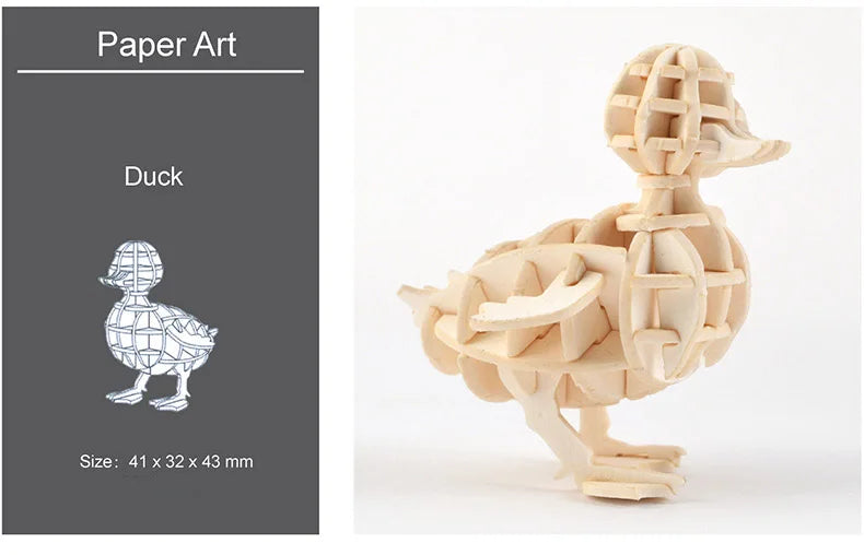 Model JV DIY 3D Wooden Puzzle Model Animal Montessori Toys for Children Crafts Dachshund Skeleton Assembly Gift Set for Kids Adults Teens