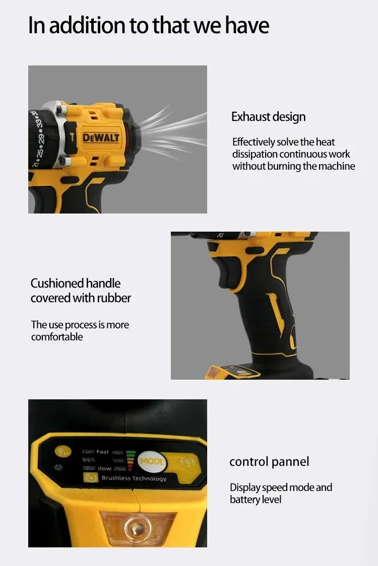 DeWalt DCD805 18V - 20V Brushless Hammer Drill Driver- with battery options FLASH SALE