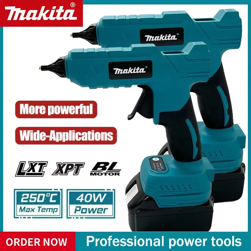 Makita 18V Cordless Electric Handheld Hot Glue Gun Repair DIY Tool Hot Melt Welding Hot Air Gun Anti-scald Nozzle for 20V Battery
