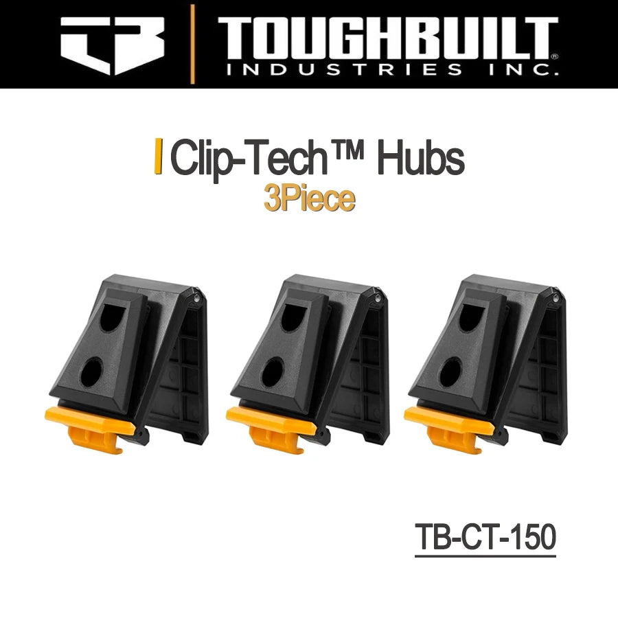 ToughBuilt TB-CT-42 Work Belt for Professionals Steel Buckle Heavy Duty Buckle / Back Support for Waist Bag Clip Tech Hubs