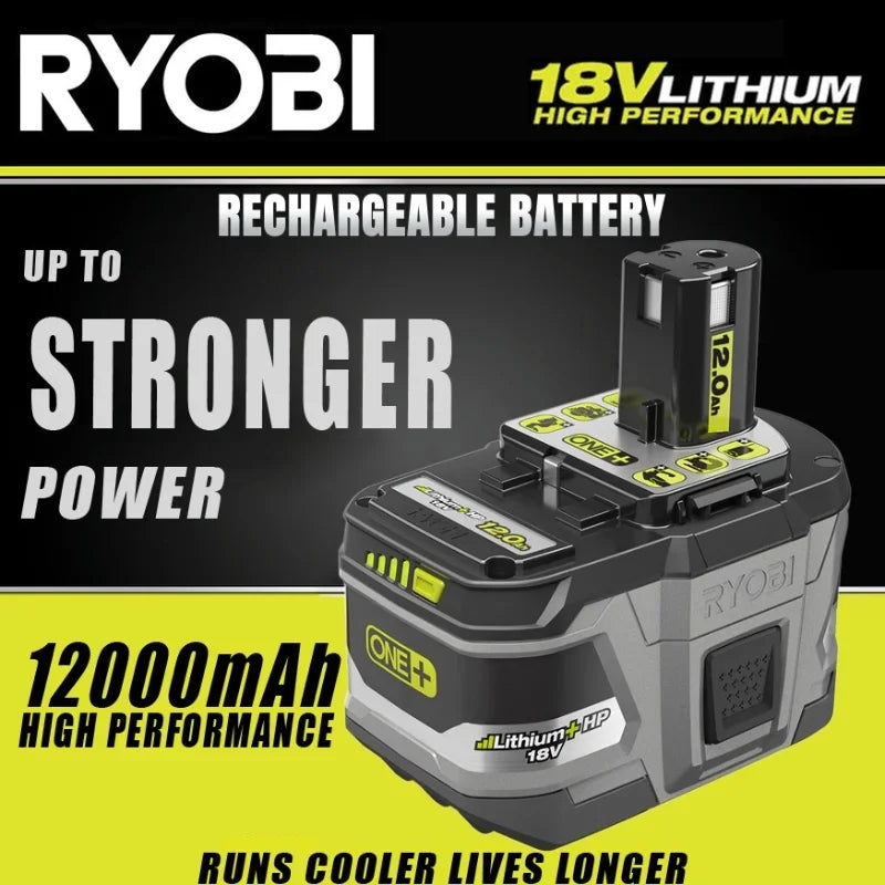 RYOBI 18V ONE+12.0Ah lithium-ion high-performance battery- 2pk.