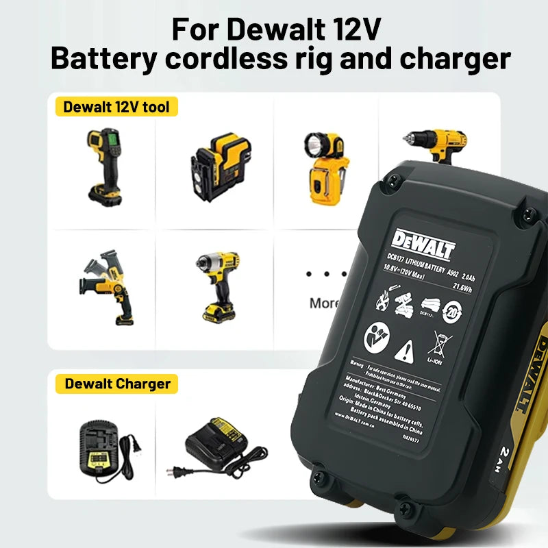 Dewalt 12V lithium-ion battery DCB182 DCB1102/112 with multi pack and Charger options