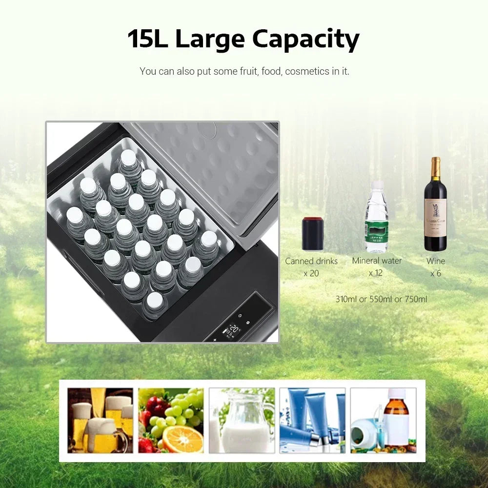 15L car Refrigerator Cooler For Summer Portable Freezer Car Fridge Compressor 12V 70W For Home Travel Camping 220V Body Kit