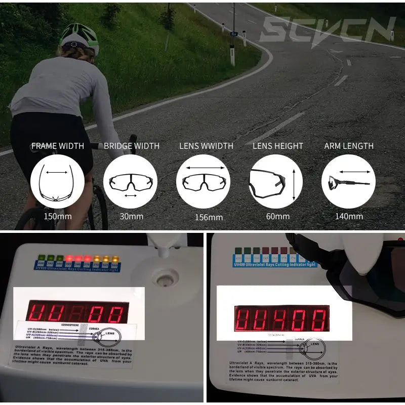 SCVCN JV UV400 Sport Cycling Glasses Road Sunglasses Bicycle Eyewear Mountain Bike MTB Cycl Goggles running glasses