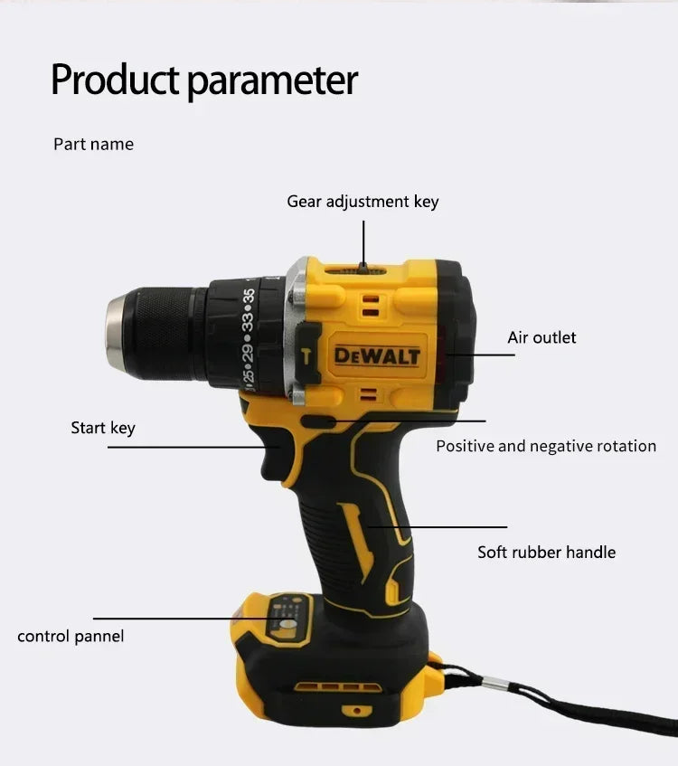 DeWalt DCD805 18V - 20V Brushless Hammer Drill Driver- with battery options FLASH SALE