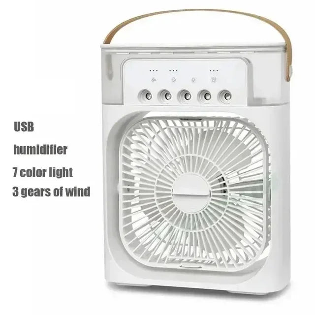 Fan 2025 Portable Humidifier Fan Air Conditioners USB Electric Fan LED Night Light Water Mist Fun 3 In 1 Air Cooler Humidifie For