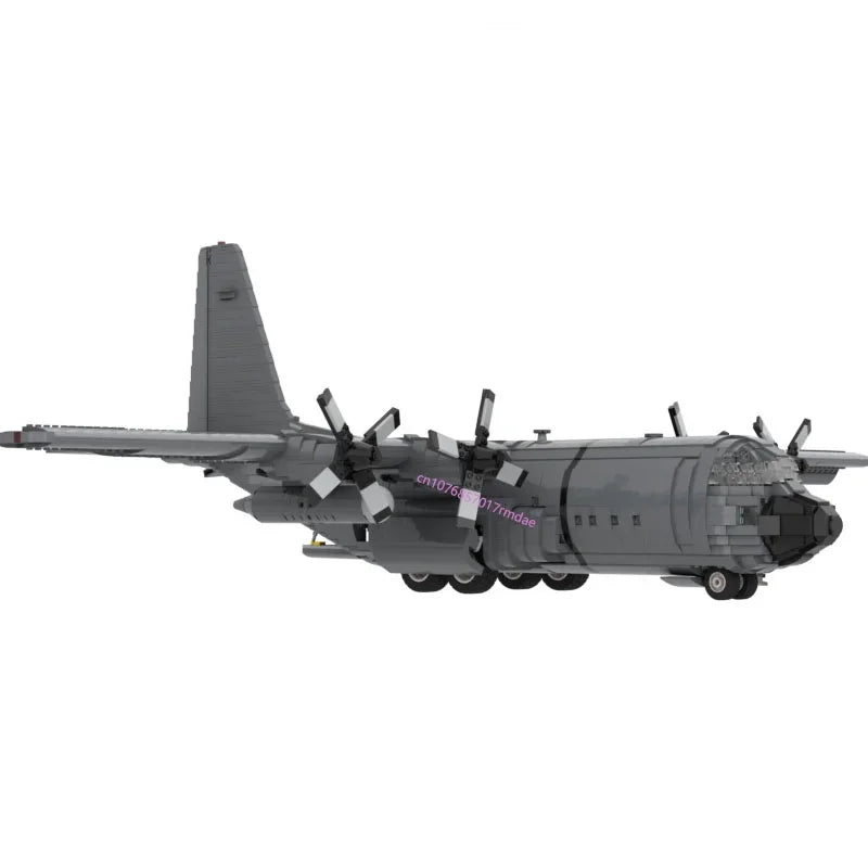 C130 Hercules JV 5257PCS WW2 Military MOC 1:38 scale C-130H Hercules transport plane Model creative ideas Child Toy Assembly Puzzle Birthday Gift