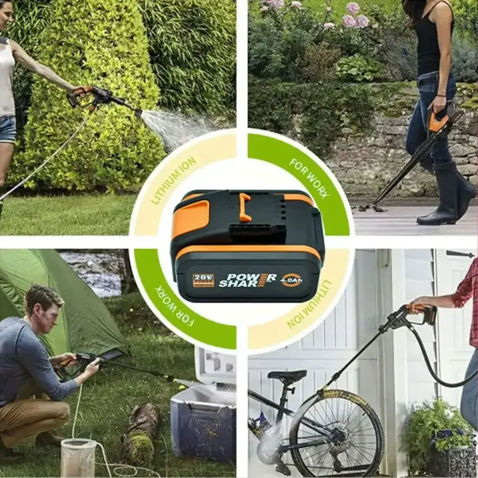 Worx 20V 6.0Ah and 8.0Ah Lithium battery Rechargeable WA3553 WA3551 WA3553.1 WA3570 for All WORX Electric and Garden Tools