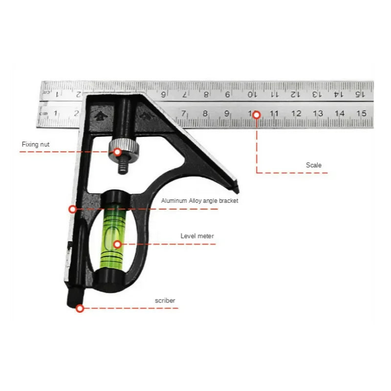 Toolbox World Combination Sliding Square ā Accuracy in Every Angle