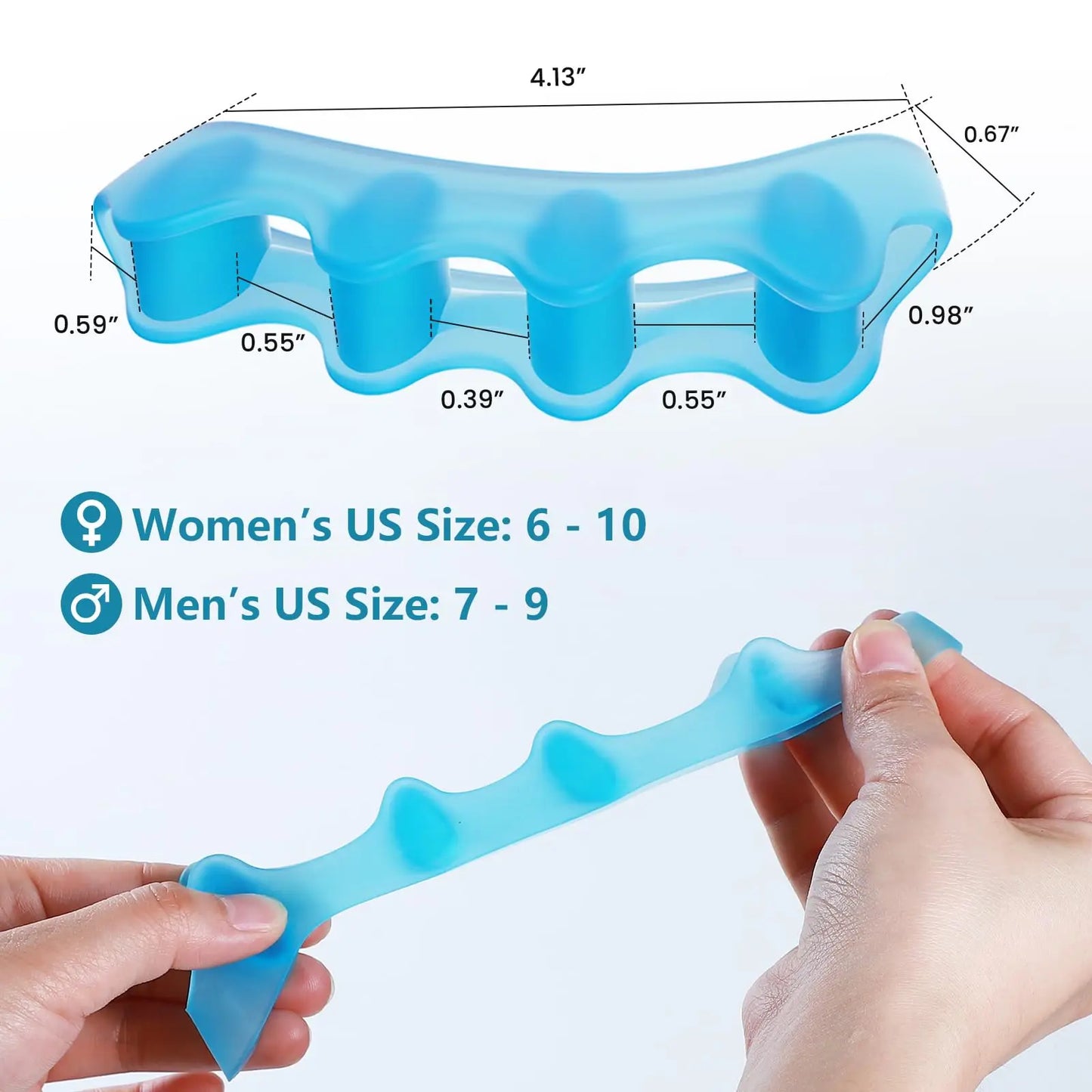 Silicone Toe Separator, Bunion Corrector Toe Spacers to Correct Bunions Toe Straightener Toe Stretcher Gel Toe Separators