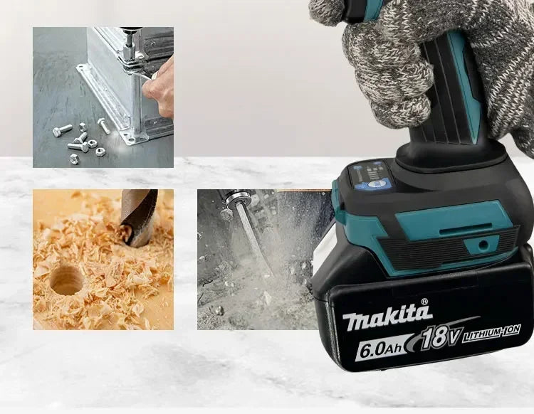 Makita 18V DTW700 Brushless Electric Wrench High Torque 18V Cordless Drill Screwdriver Rechargeable Electric Tools Torque Wrench