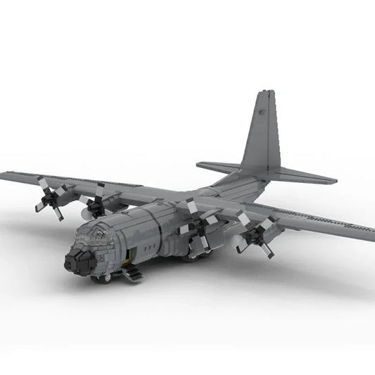 C130 Hercules JV 5257PCS WW2 Military MOC 1:38 scale C-130H Hercules transport plane Model creative ideas Child Toy Assembly Puzzle Birthday Gift
