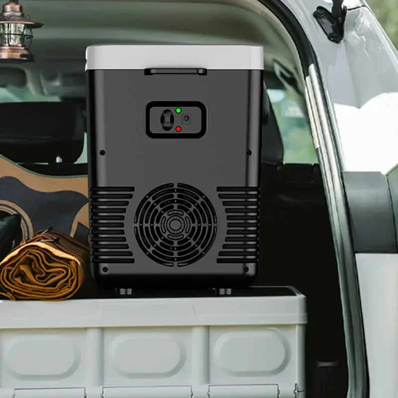 Mini Refrigerator 12V 220V 10L Car Home Dual-use Refrigerator Freezer Outdoor Cooler & Warmer Electric Fridge Portable Icebox