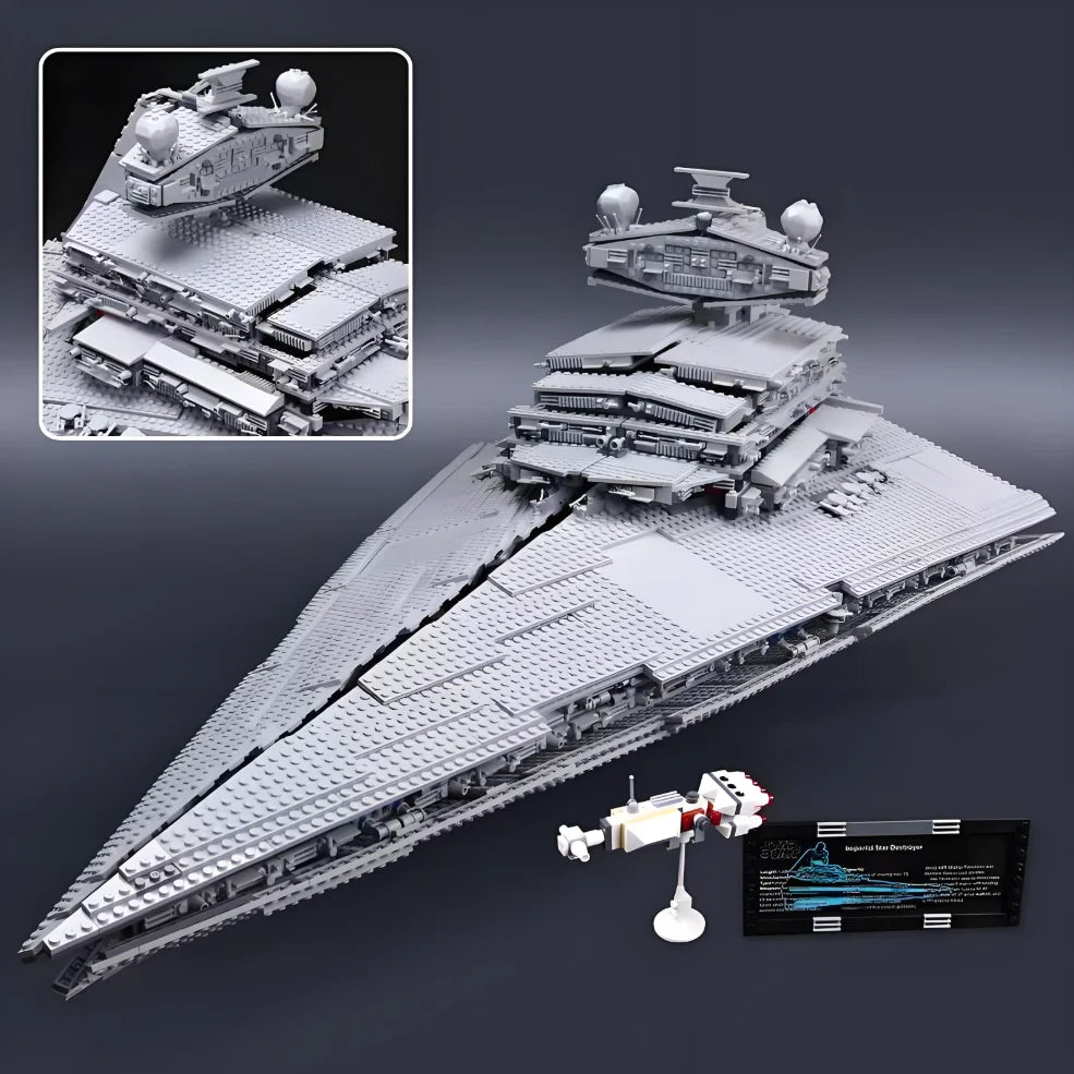 Imperial JV Navy Stormtrooper Star Destroyer Star Cruiser Galactic Empire Starfighter Dark Fleetship Spacecraft 75252 Brick ToyGift
